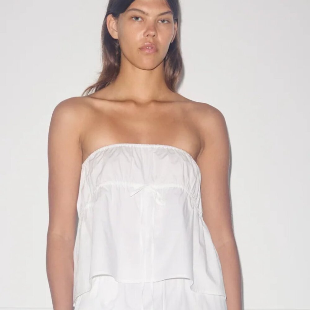 Deiji Studios Strapless Cotton Top - Size M - NWT